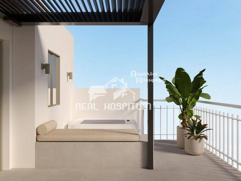 μπαλκόνι με εξωτερικό τζακούζι