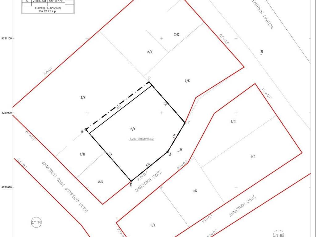 Survey diagram of the property