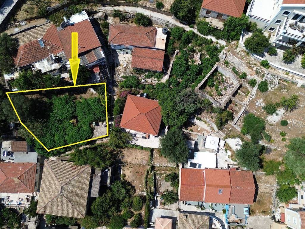 Outlined border of the property