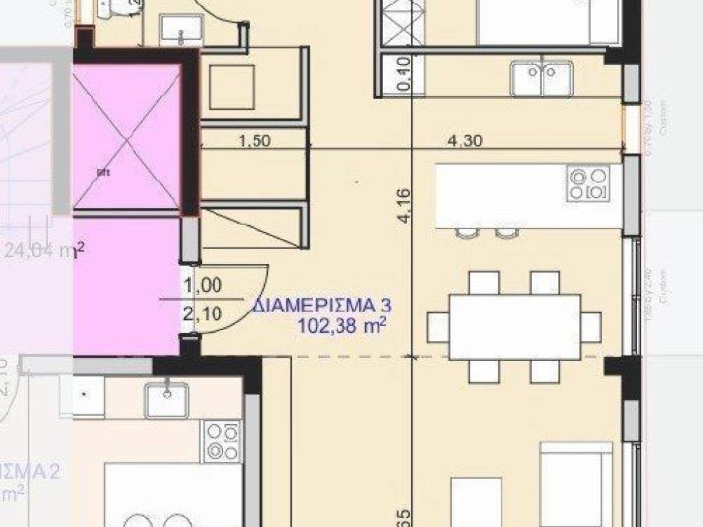 Forumland Real Estate, κάτοψη Διαμέρισμα 3  102,38 τμ