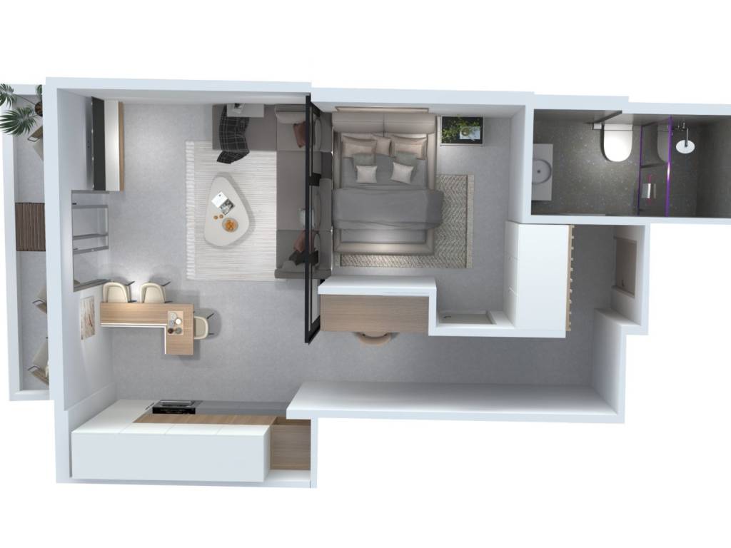 3D κάτοψη του διαμερίσματος