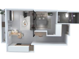 3D κάτοψη του διαμερίσματος