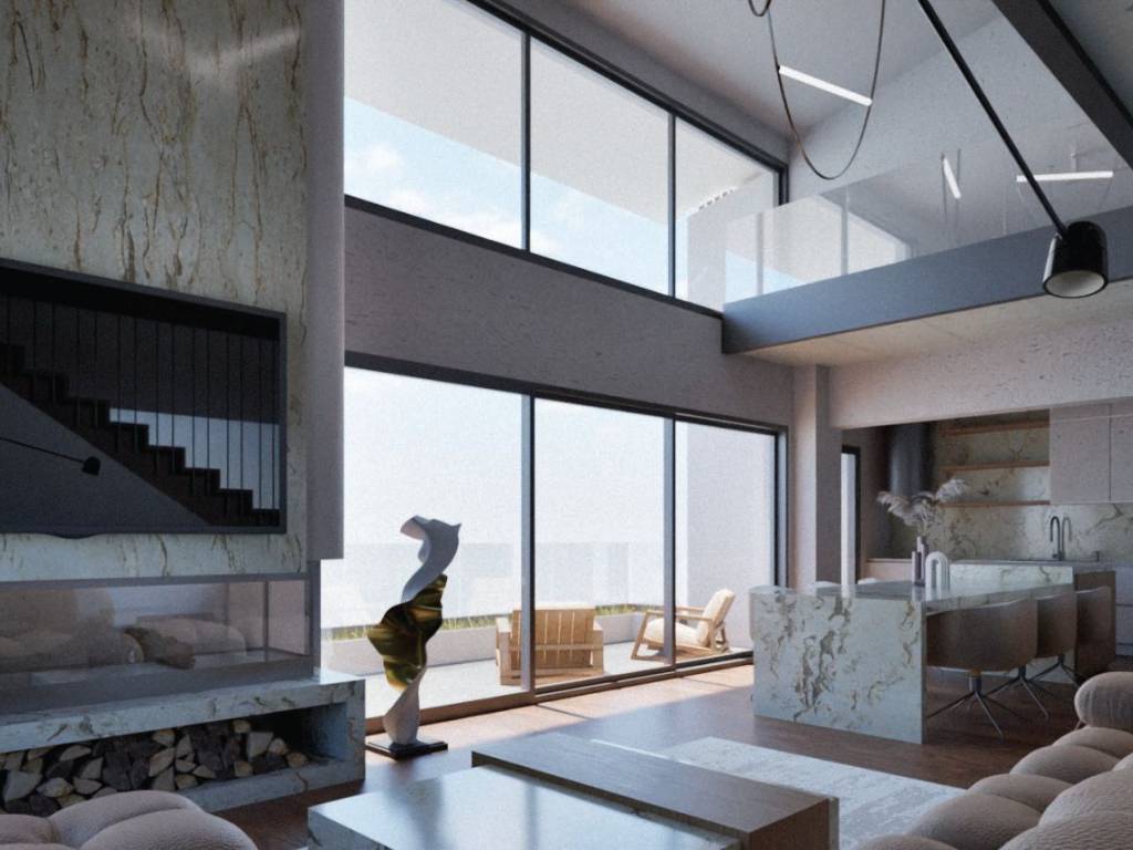 Καθιστικό &amp; κουζίνα, 3ος όροφος.