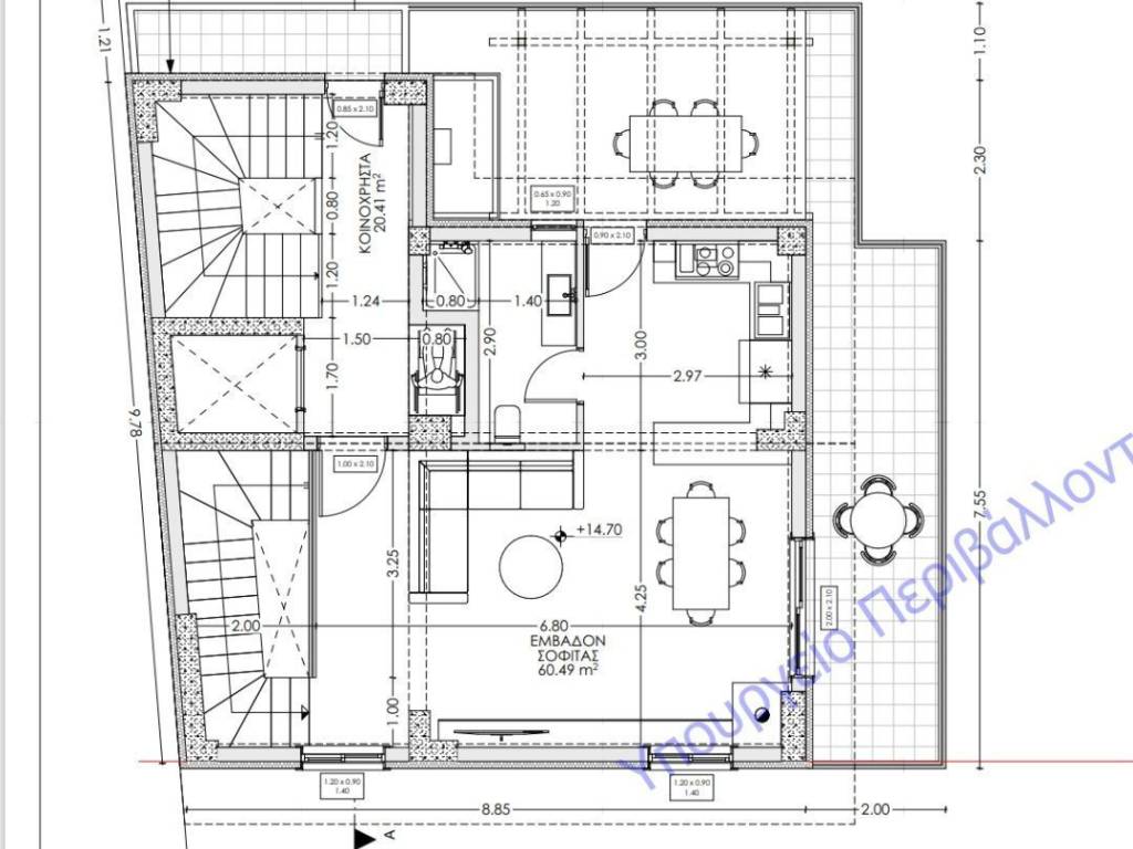 New built maisonette, 4th floor, 138 sq m.