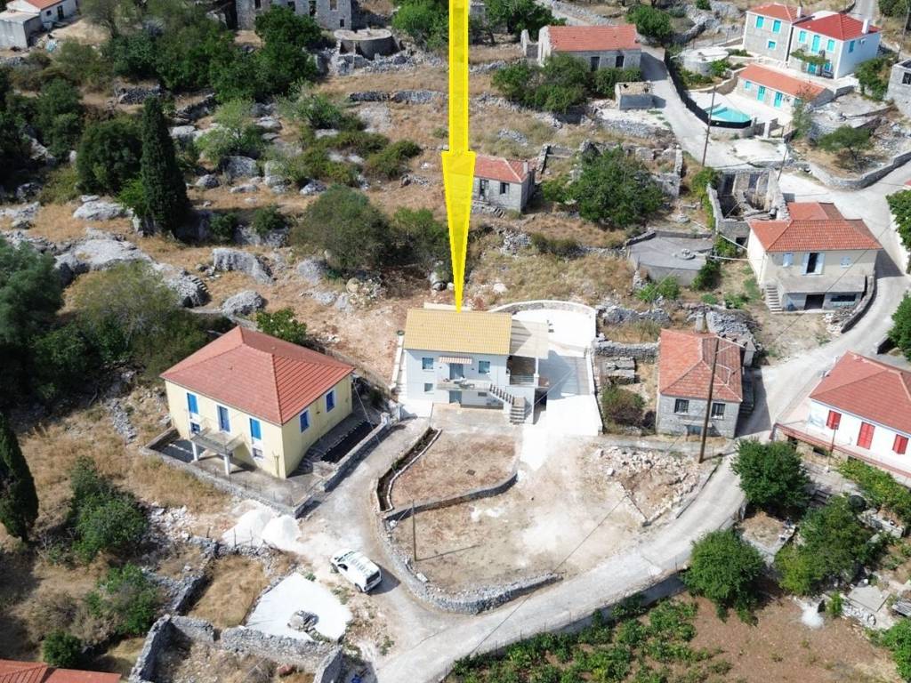 Aerial view of the house