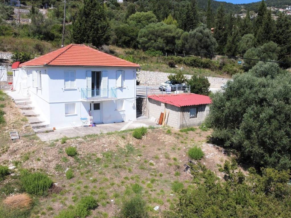 Aerial view of the house