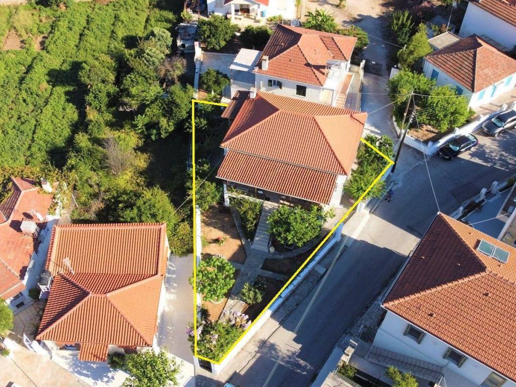 Outlined border of the property