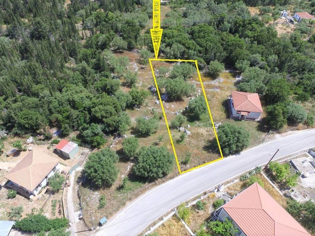 Aerial view with outlined border