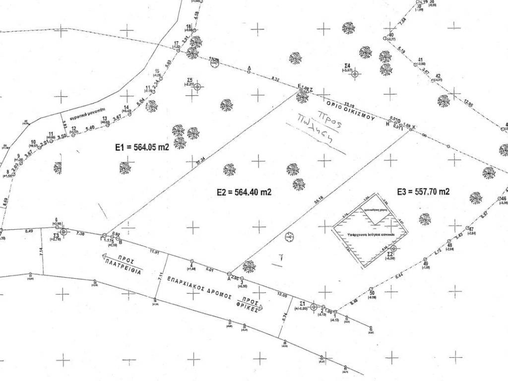 Survey diagram of the plot: E2