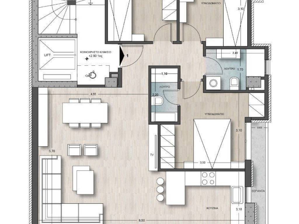 Forumland Real Estate, Κάτοψη 1ου διαμερίσματος