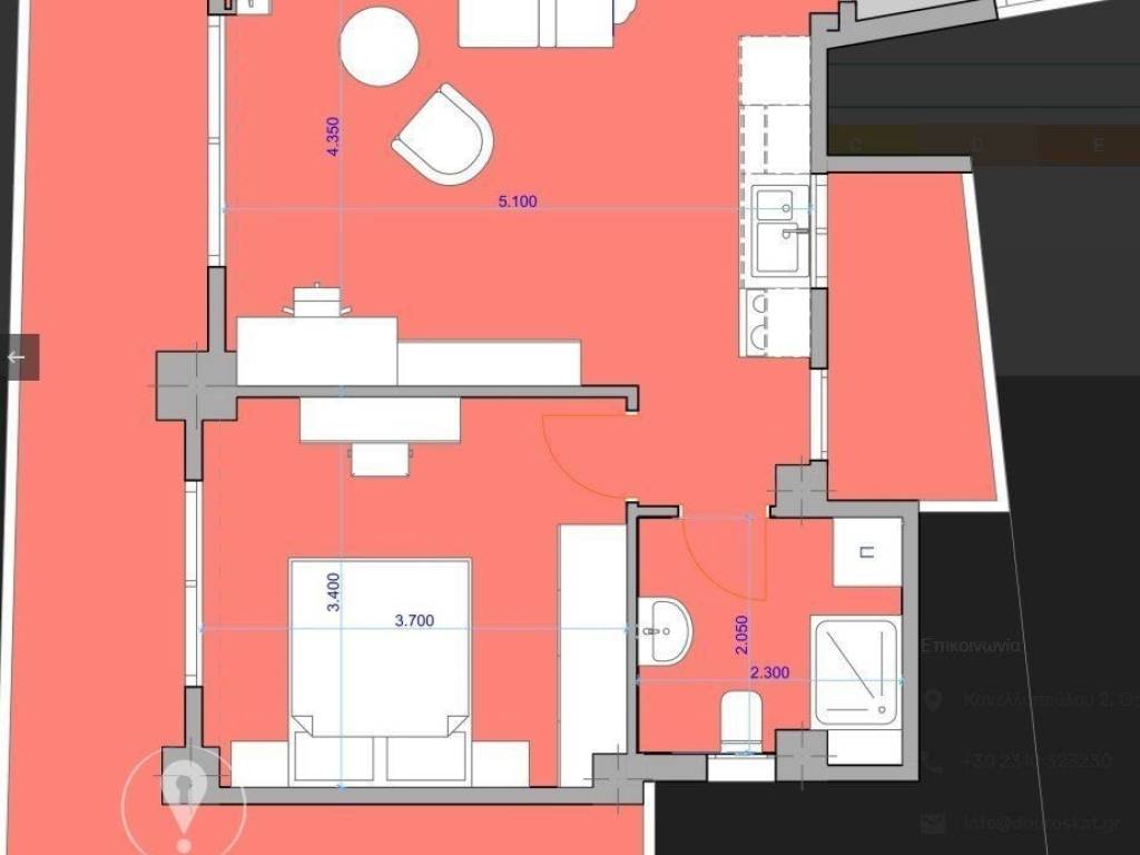 Forumland Real Estate, Κάτοψη Δ35 59τμ διαμερίσματος