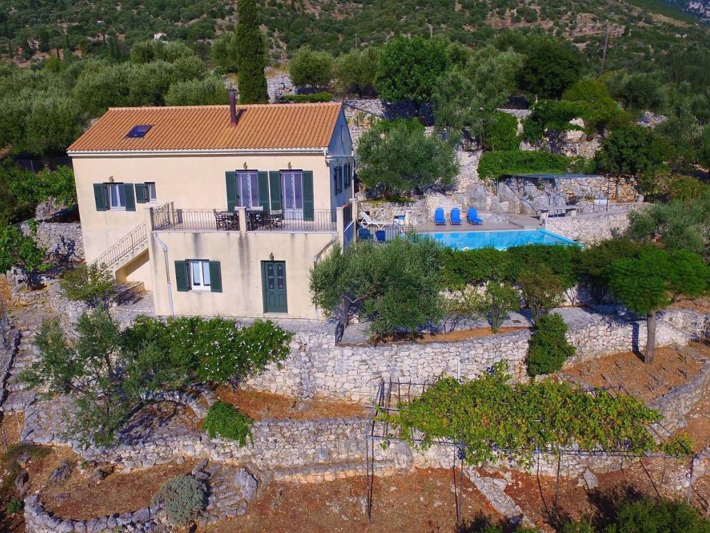 Aerial view of the house