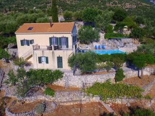 Aerial view of the house