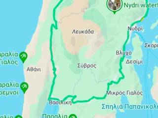 Σημείο οικοπέδου στον χάρτη της νήσου Λευκάδος.