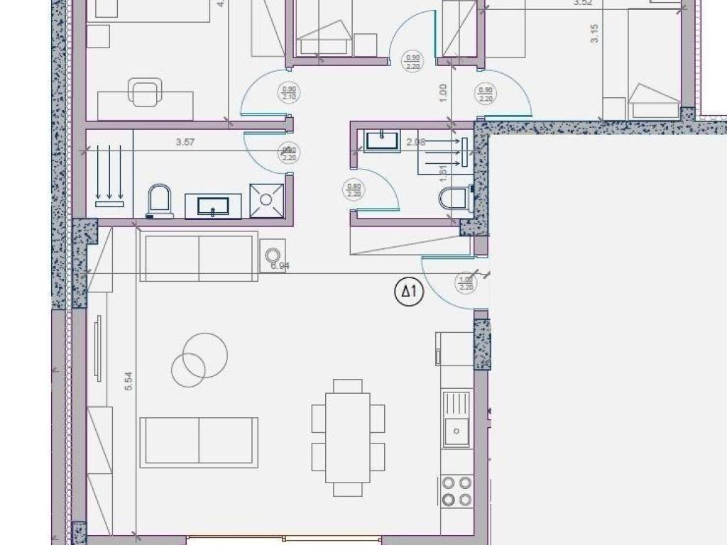 Forumland Real Estate, Κάτοψη Δ1 1ου ορόφου 130,20τμ