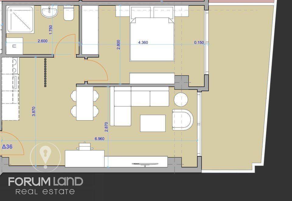 Forumland Real Estate, Κάτοψη Δ36  55,52τμ