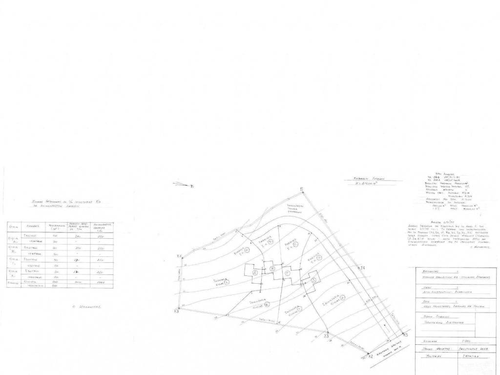 Topographical map property layout