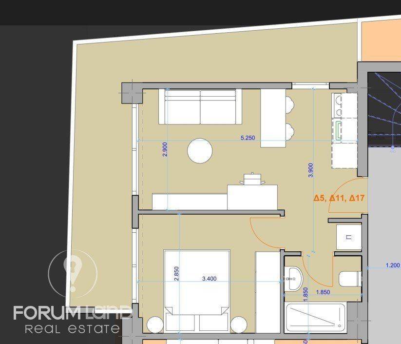 Forumland Real Estate, Κάτοψη Δ5   43,49τμ