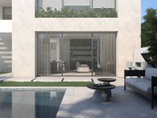 ιδιωτικός κήπος με ιδιωτική πισίνα