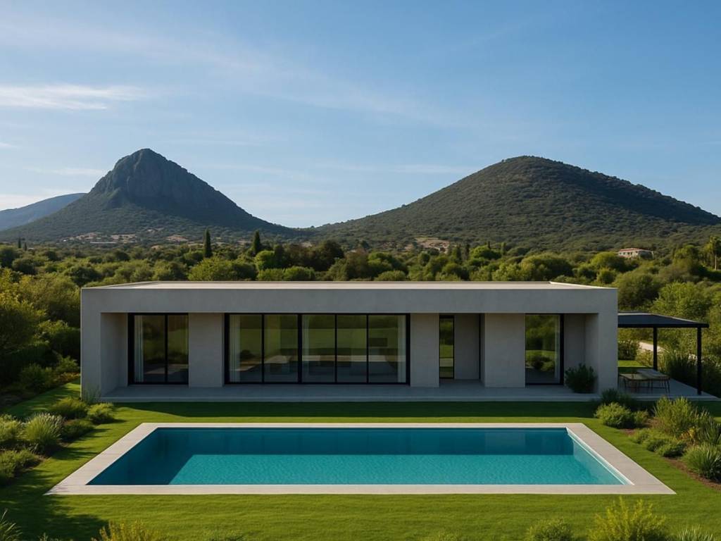 new, modern aesthetic detached house, total area 140 sq.m.