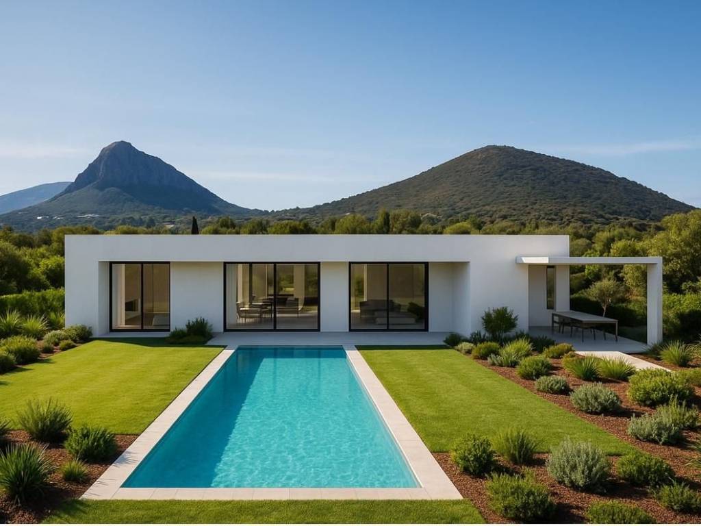 new, modern aesthetic detached house, total area 122 sq.m.