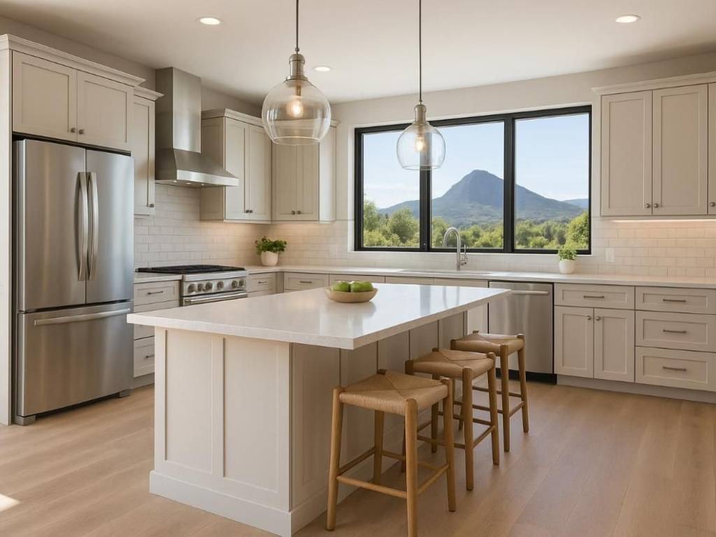 new, stone-built detached house, total area 122 sq.m. on a p