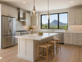 new, stone-built detached house, total area 122 sq.m. on a p