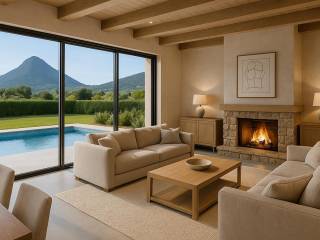 new, stone-built detached house, total area 122 sq.m. on a p