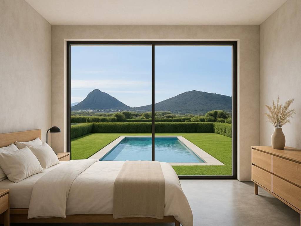 new, stone-built detached house, total area 122 sq.m. on a p