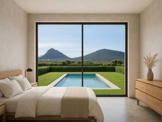 new, stone-built detached house, total area 122 sq.m. on a p