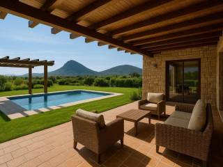 new, stone-built detached house, total area 122 sq.m. on a p