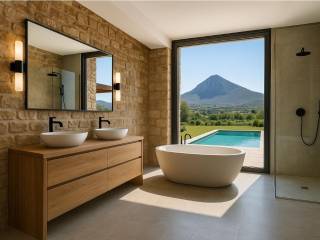 new, stone-built detached house, total area 122 sq.m. on a p