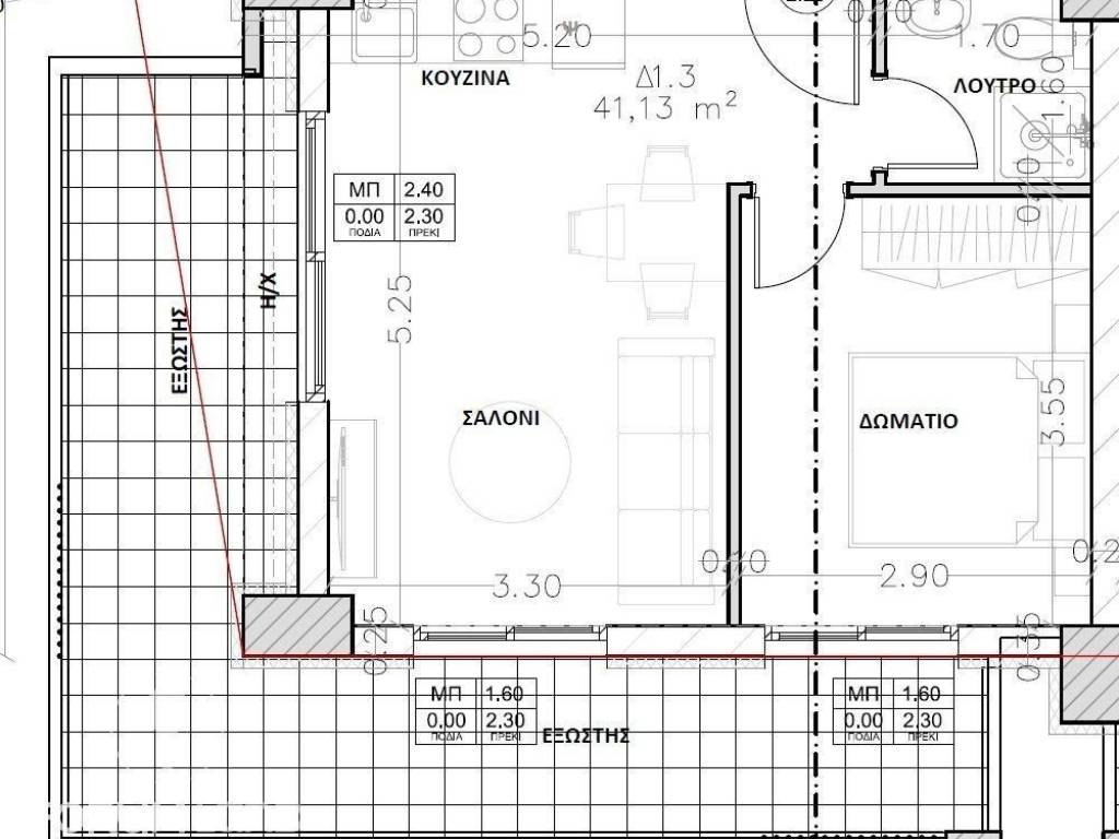 Forumland Real Estate, κάτοψη Δ1.3 41,13τ.μ.