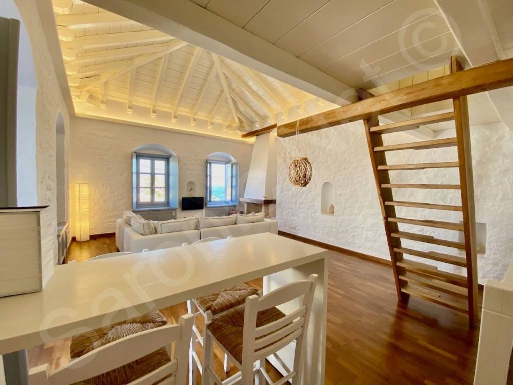 Open plan living space from kitchenette