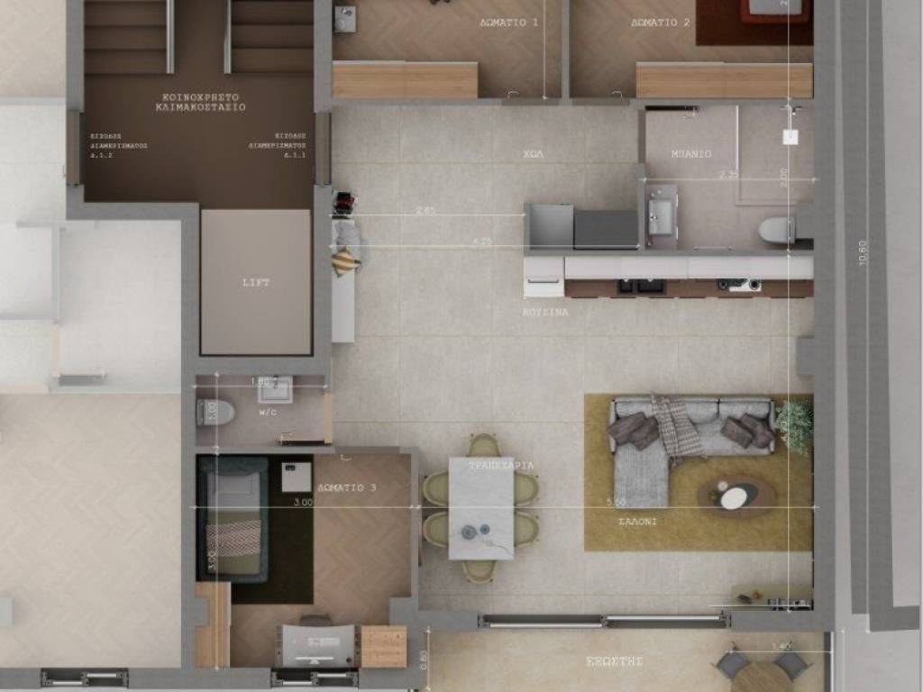 Forumland Real Estate, Κάτοψη διαμερίσματος