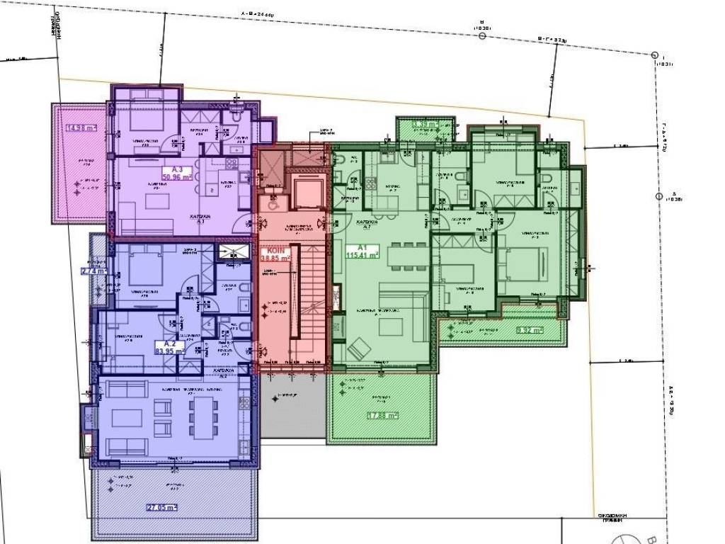 Βλ. κάτοψη Α1 σε πράσινο φόντο