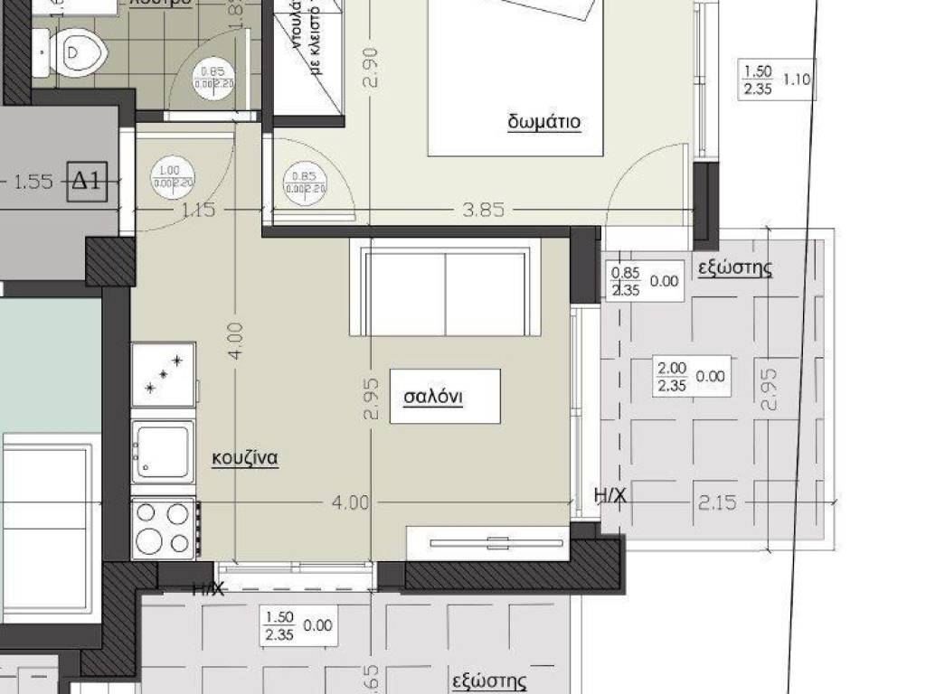 Forumland Real Estate, κάτοψη Δ1 διαμερίσματος