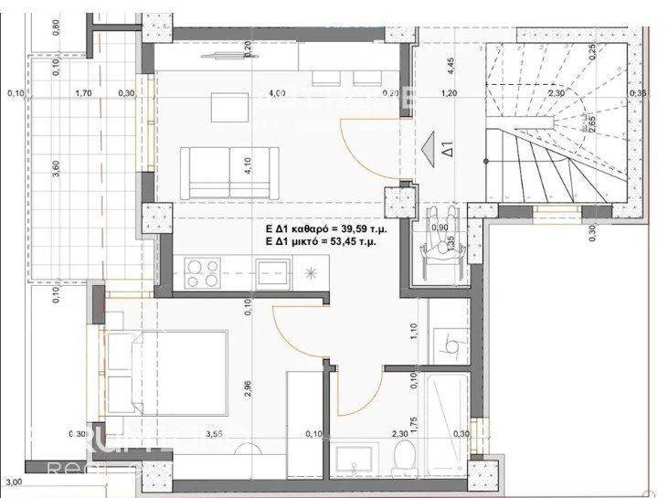 Forumland Real Estate, Κάτοψη Δ1  53,45τμ