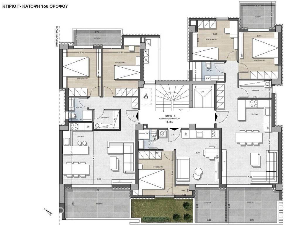 Forumland Real Estate, Κάτοψη 1ου ορόφου