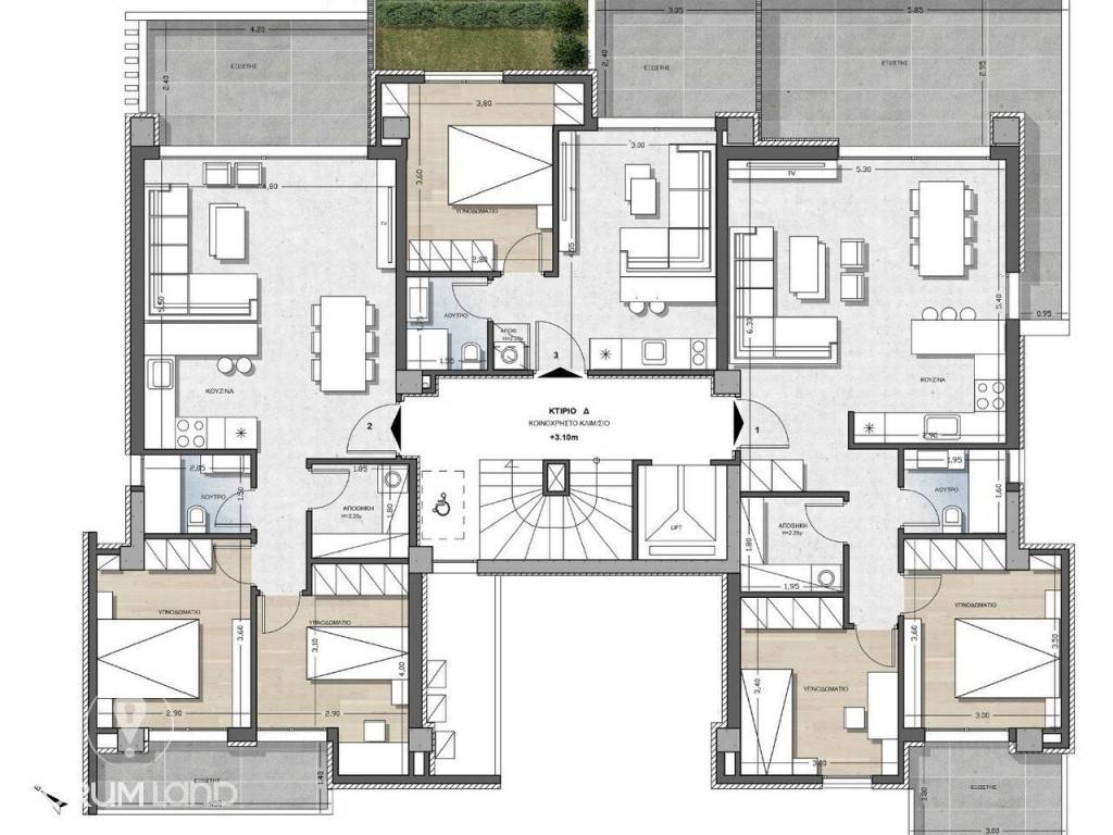 Forumland Real Estate, Κάτοψη 1ου ορόφου