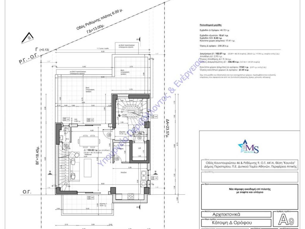 ΚΑΤΟΨΗ 4ου ορόφου ΜΕ ΜΕΓΑΛΗ ΒΕΡΑΝΤΑ 40τ.μ.