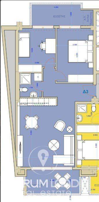 Forumland Real Estate, Κάτοψη Δ3  διαμέρισματος