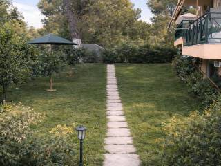 Kepos me petrostroto monopati