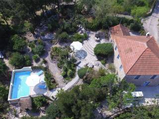 Aerial view of the property