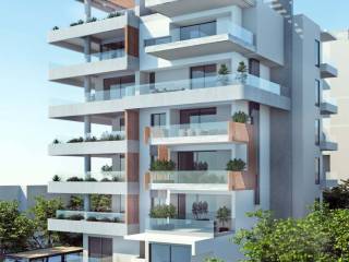 Πρόσοψη υπό γωνία του κτιρίου επί της Ολυμπίου Διός 9