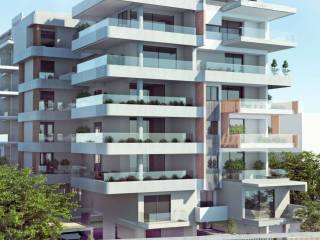 Πρόσοψη υπό γωνία του κτιρίου επί της Ολυμπίου Διός 9