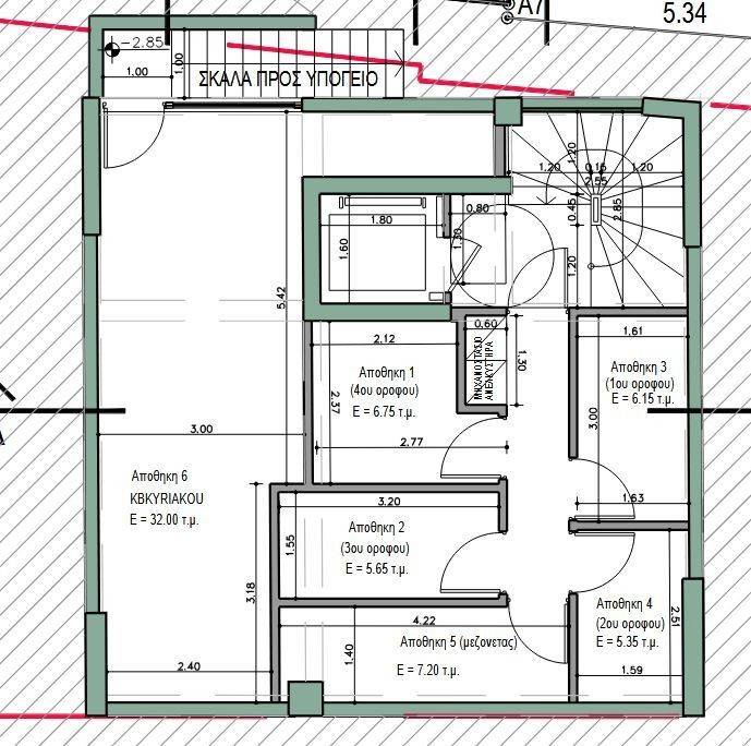 αποθηκη 7 υπογειου εμβαδόν 7,20 τ.μ.