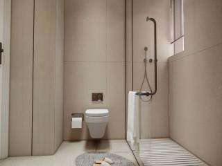 Μπάνιο υψηλής αισθητικής με σύγχρονα υλικά.