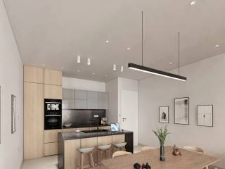 ενιαίος χώρος κουζινα και σαλόνι