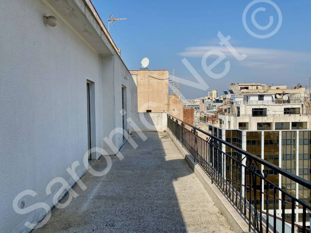 Roof terrace looking north